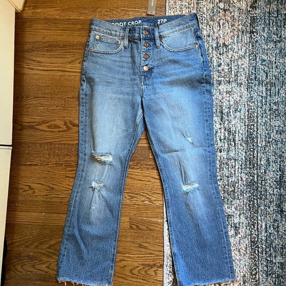 NWT J Crew Demi boot Crop Jean in Greenwich Wash 27P - Picture 5 of 6